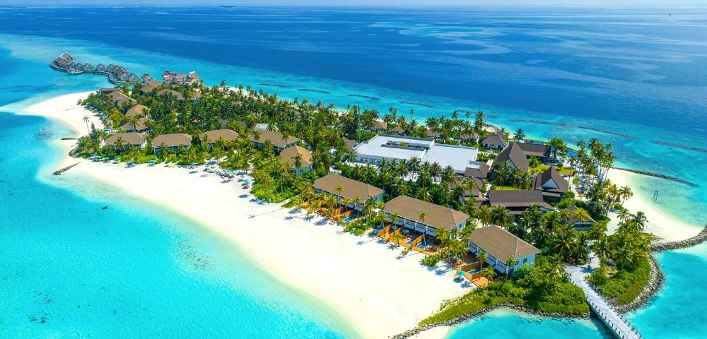 Maldivian overwater lagoon